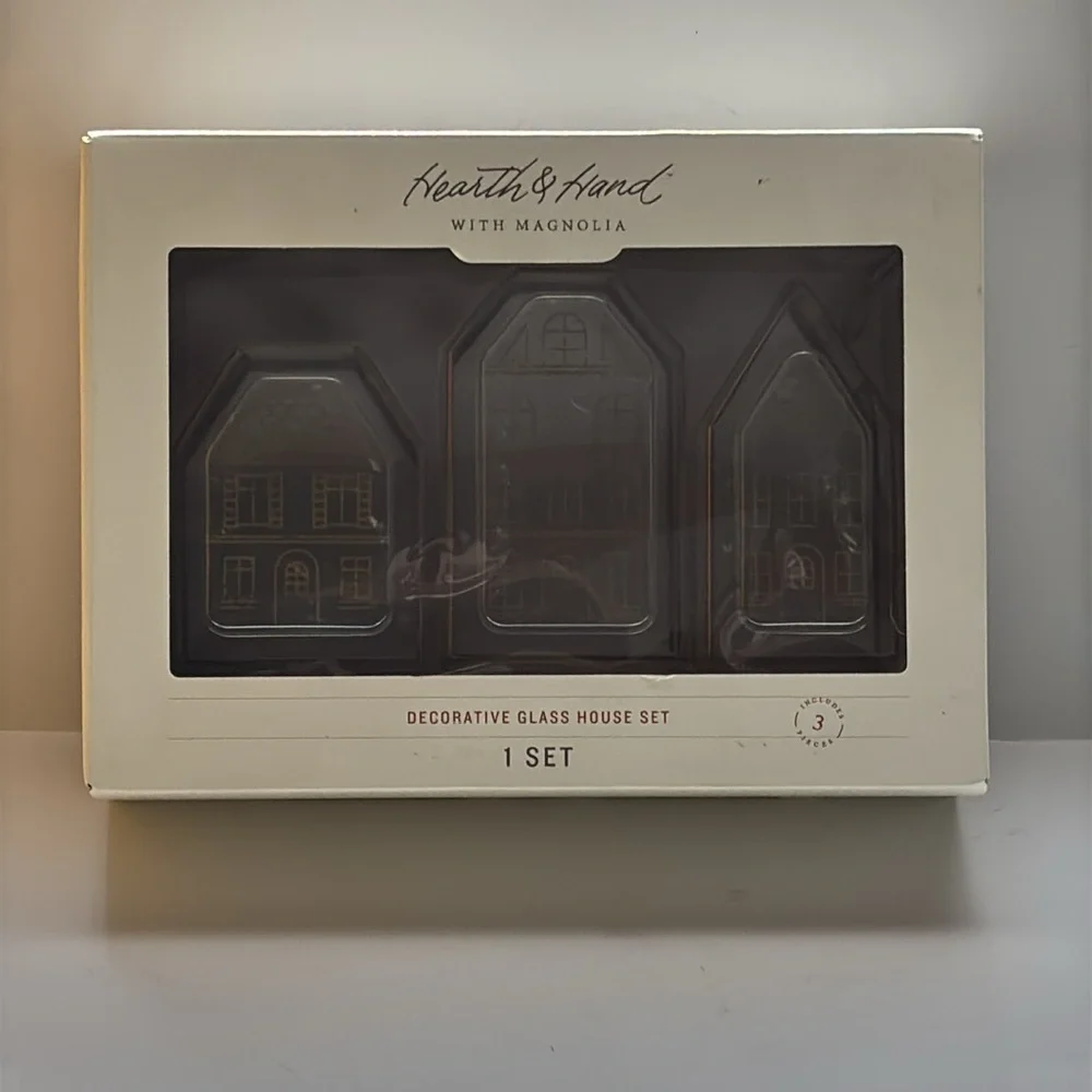Hearth & Hand Elegant Glass & Brass Gold House Decor Set of 3